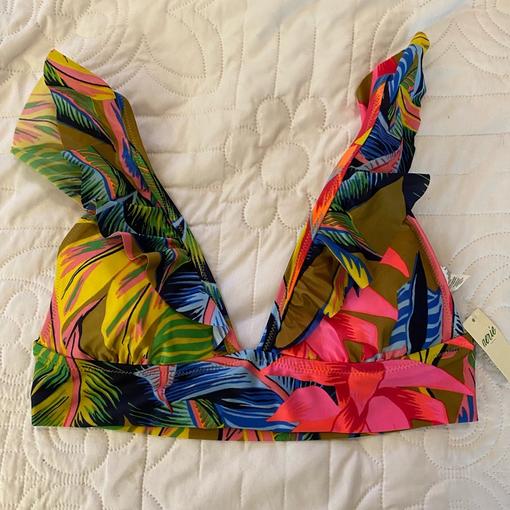 Aerie Multicolor Tropical Bikini Top